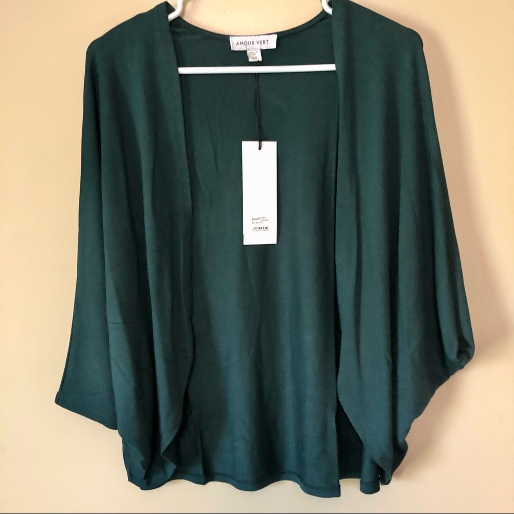 NWT Amour Vert Nalia Open Cardigan